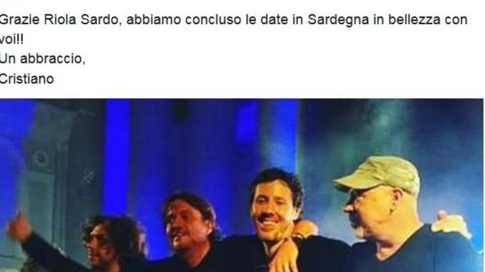 Cristiano De André ringrazia il pubblico del Parco dei Suoni