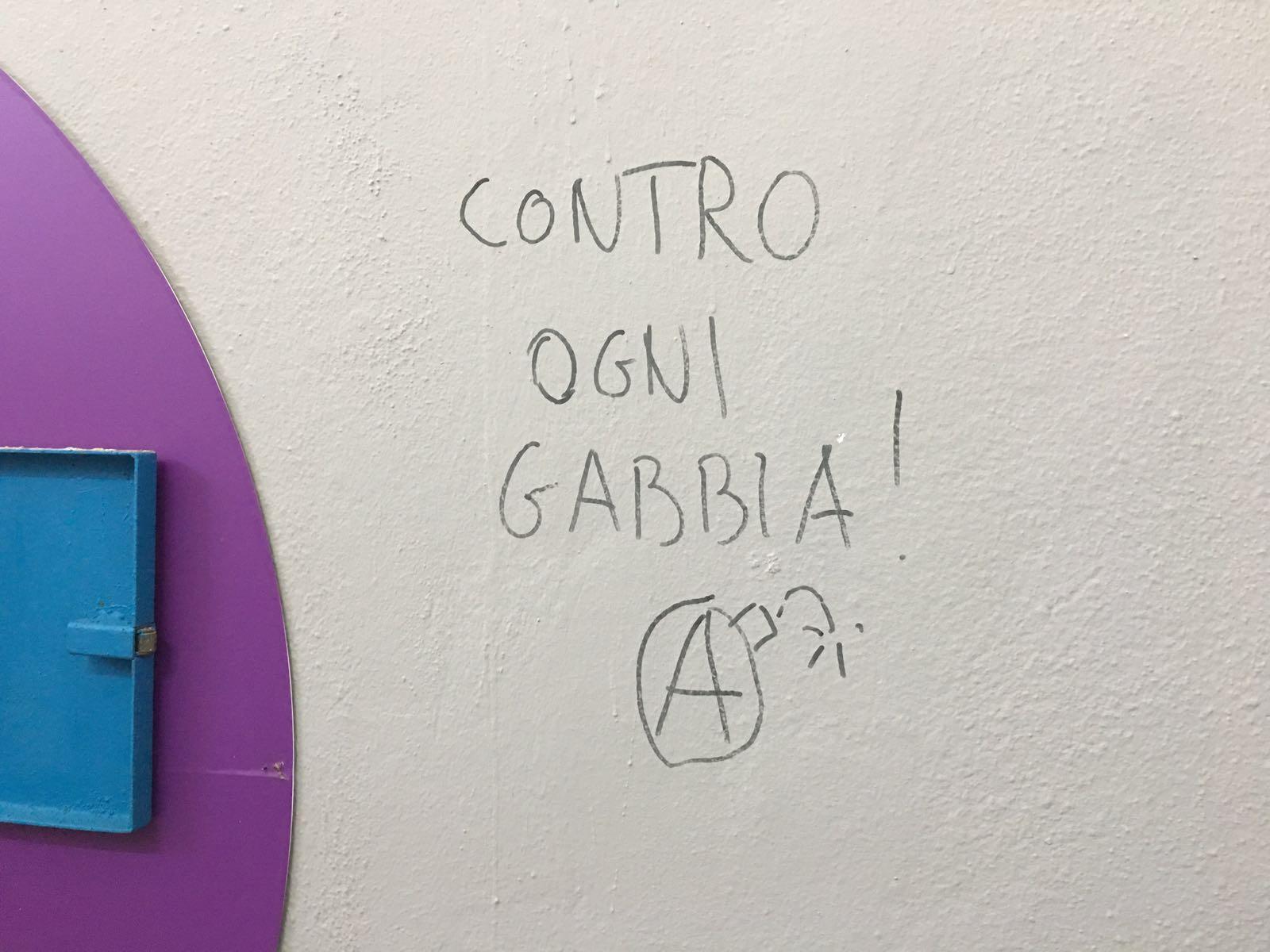 La scritta nel cercere di Fornelli 
