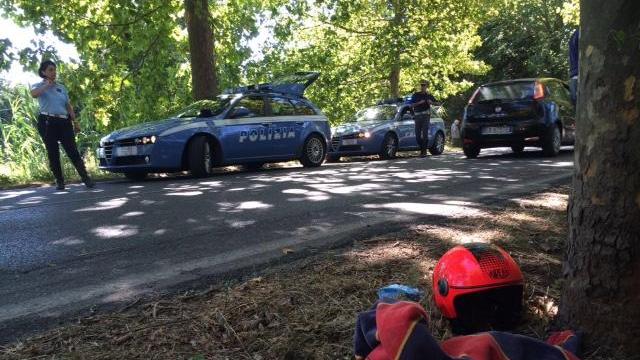 Il luogo dell'incidente sulla Vecchia Aurelia