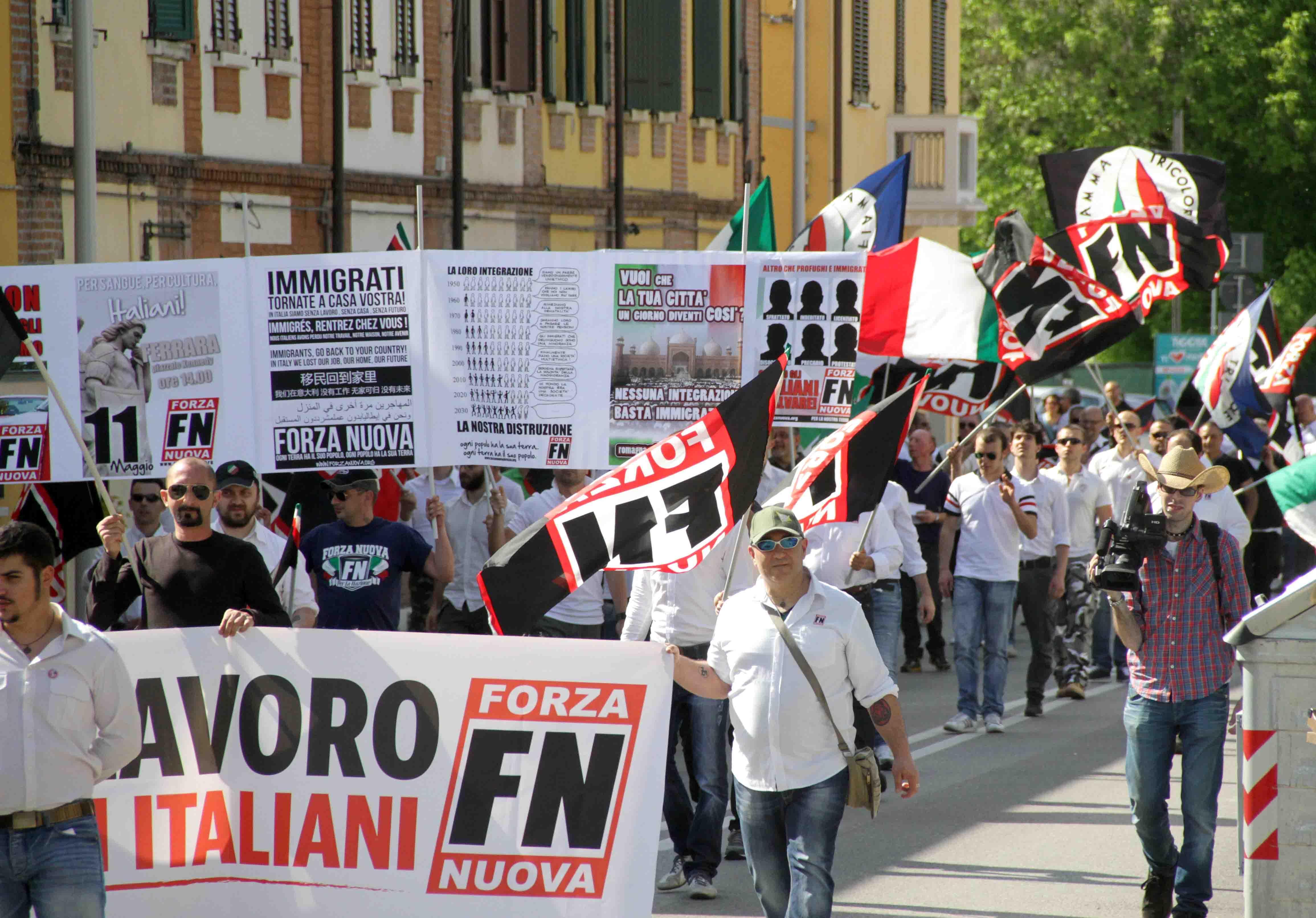 Il corteo del maggio 2013 di Forza Nuova