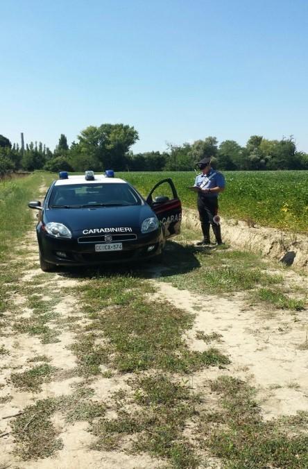 L'intervento dei carabinieri sul luogo dell'incidente