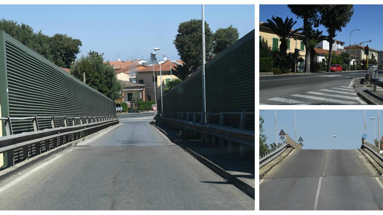 Il cavalcaferrovia di Fornacette che s’immette sulla Tosco Romagnola da via di Gello (Foto Franco Silvi)