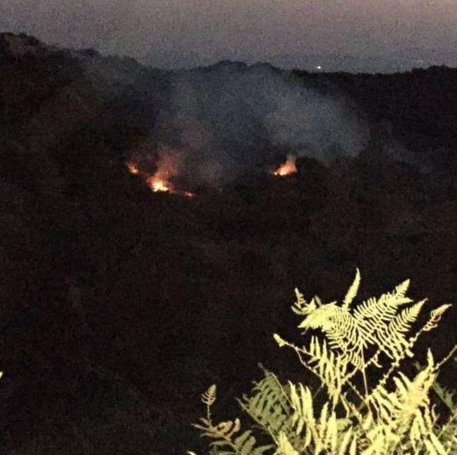 Va in fiamme la zona di Monte Labro elicotteri in azione da Grosseto e Siena
