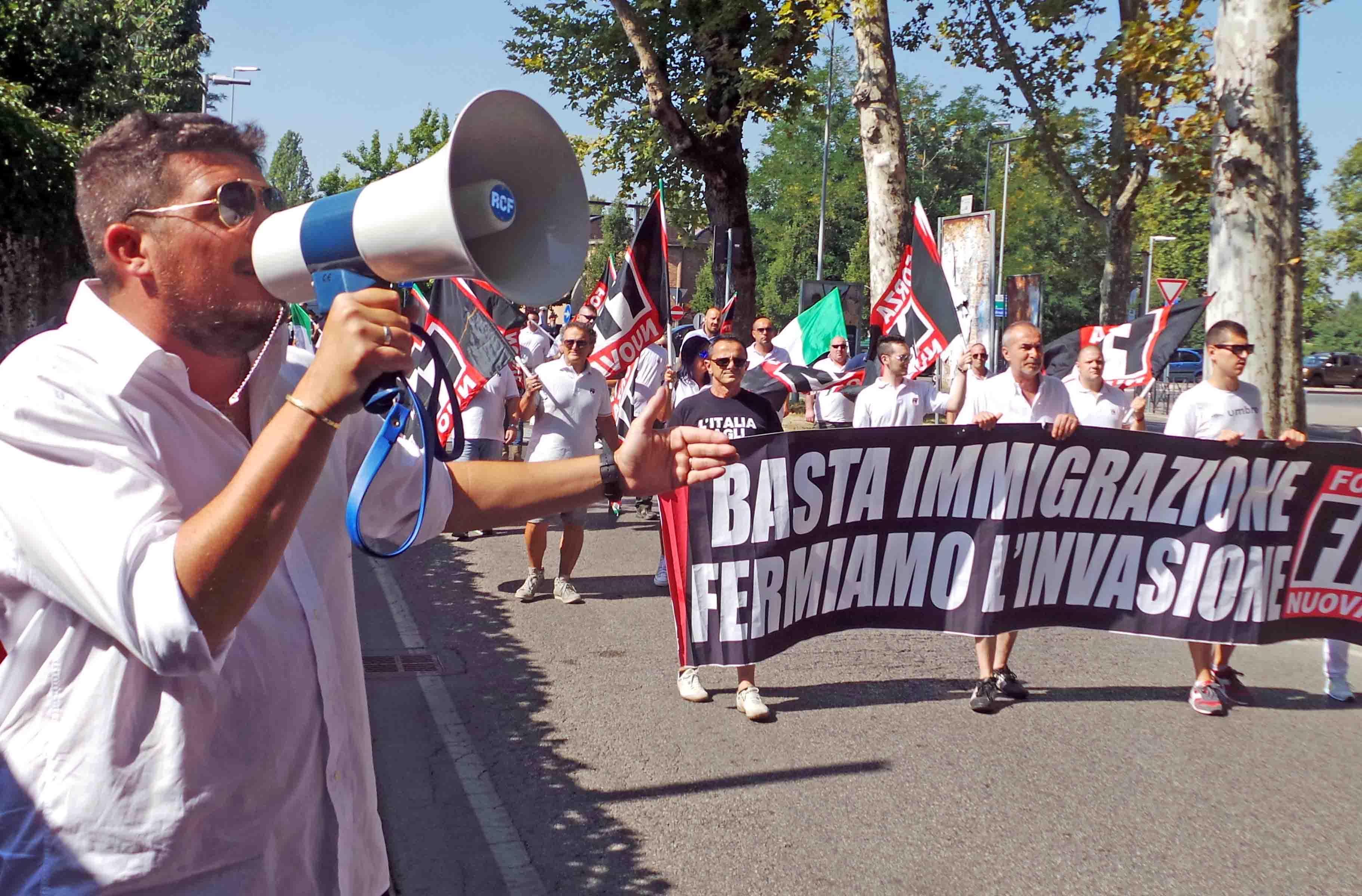 Il corteo di Forza Nuova