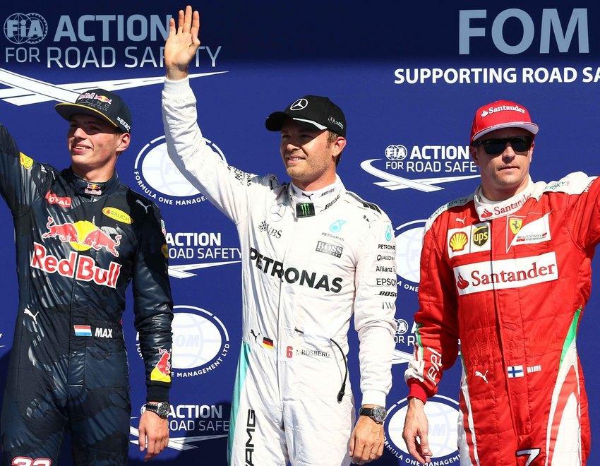 Le Ferrari in seconda fila Ma Rosberg non è lontano 