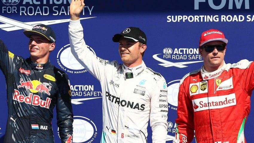 Le Ferrari in seconda fila Ma Rosberg non è lontano
