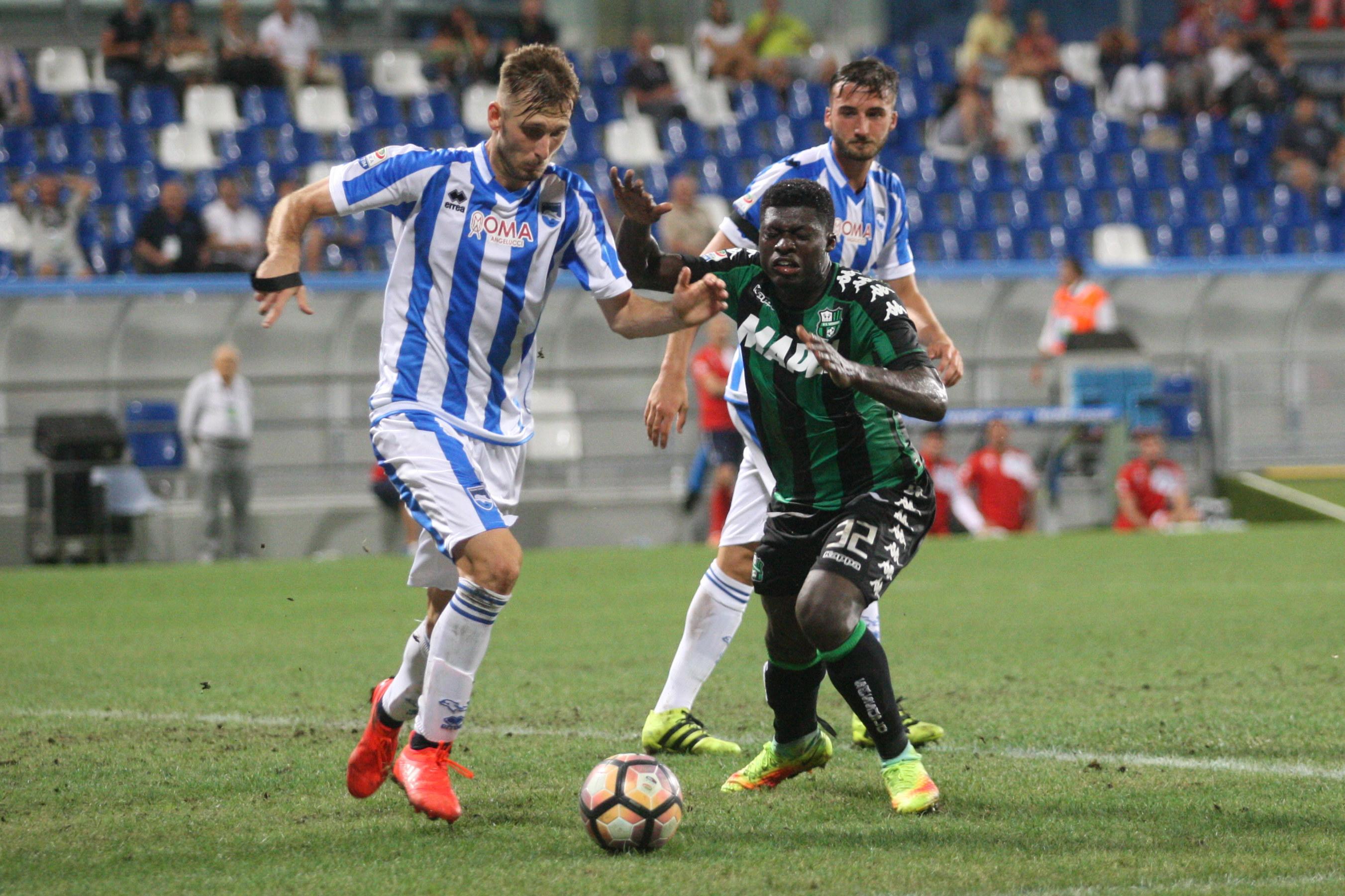 Calcio. Sassuolo-Pescara 0-3 a tavolino 