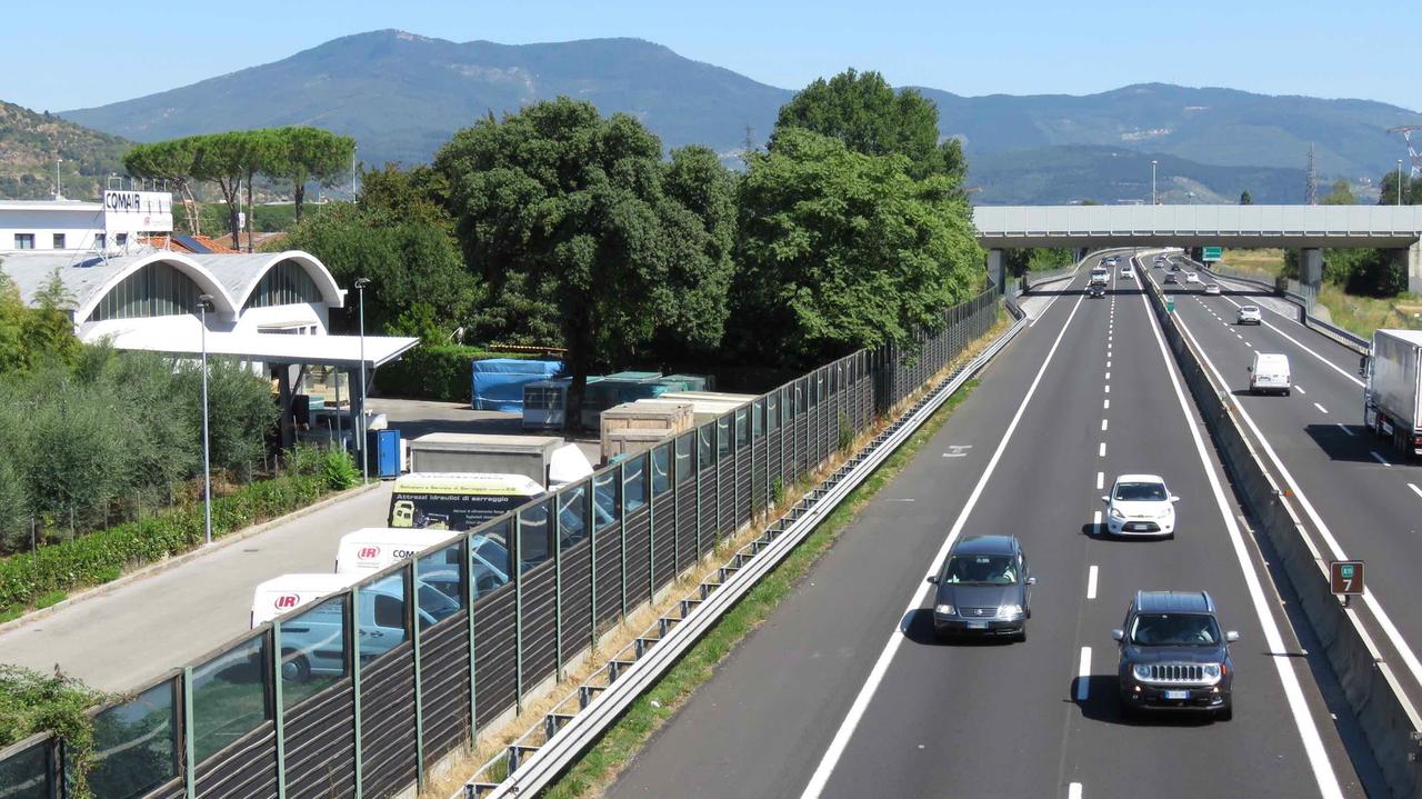 Un tratto dell'autostrada A11