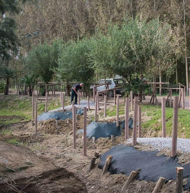 Lavori dei cacciatori al porto Casin del Lillo