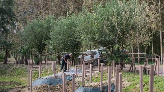 Lavori dei cacciatori al porto Casin del Lillo