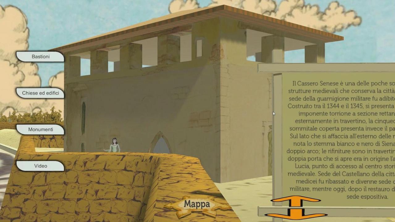Un fermo immagine del viaggio virtuale messo a punto dagli studenti