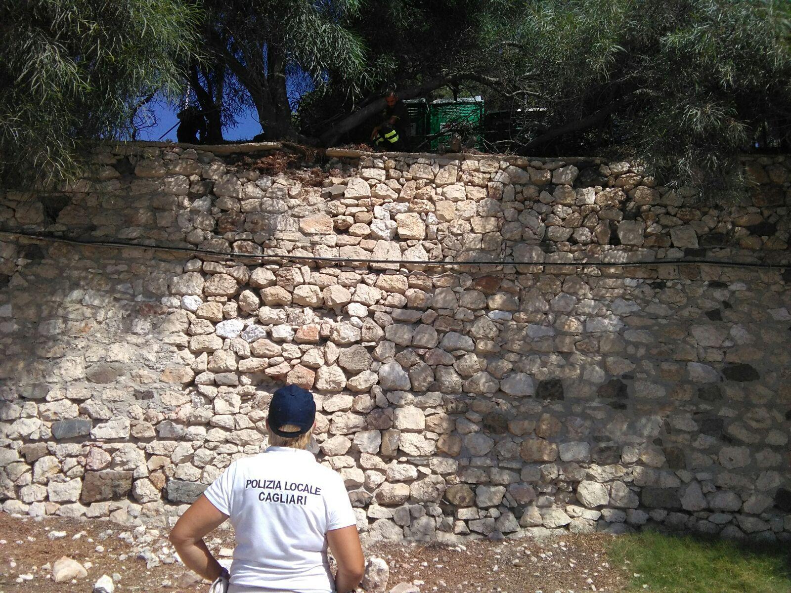 Cagliari, crollano massi dal costone di Calamosca