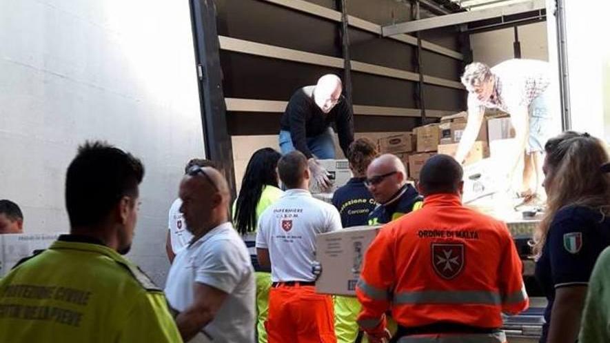 Arrivati a Norcia i pacchi per i terremotati
