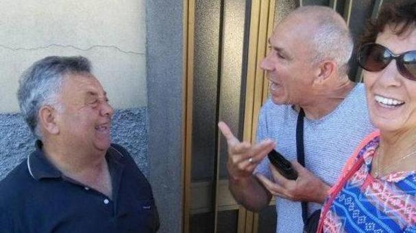 Mario Ferrari con Koenraad Daem e la compagna, andati a trovarlo