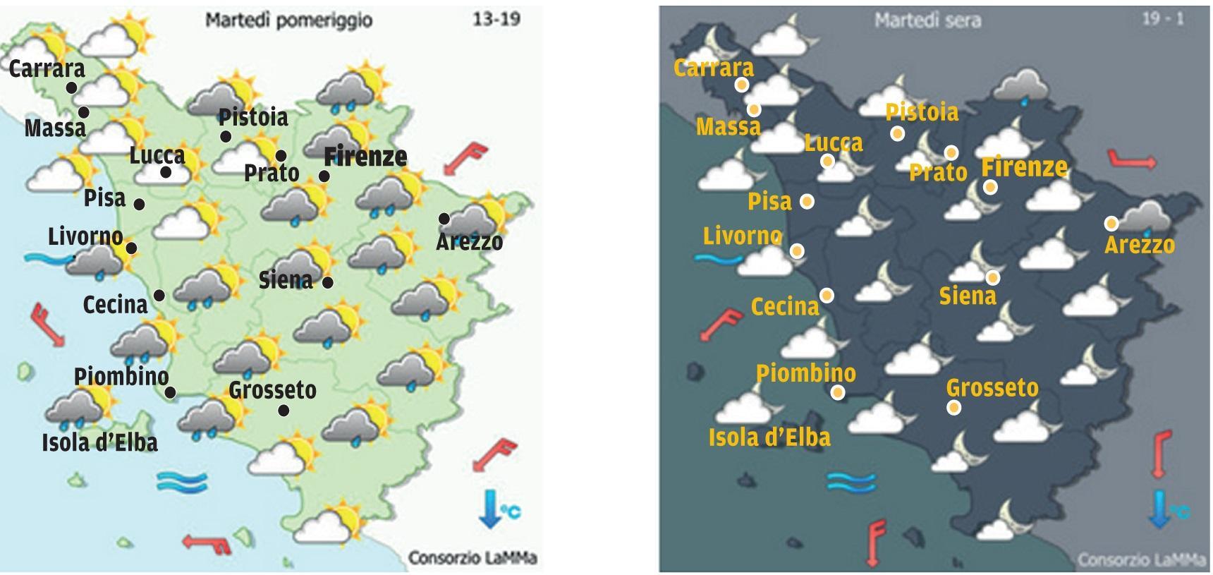 Ecco le previsioni del consorzio Lamma per il 6 settembre 