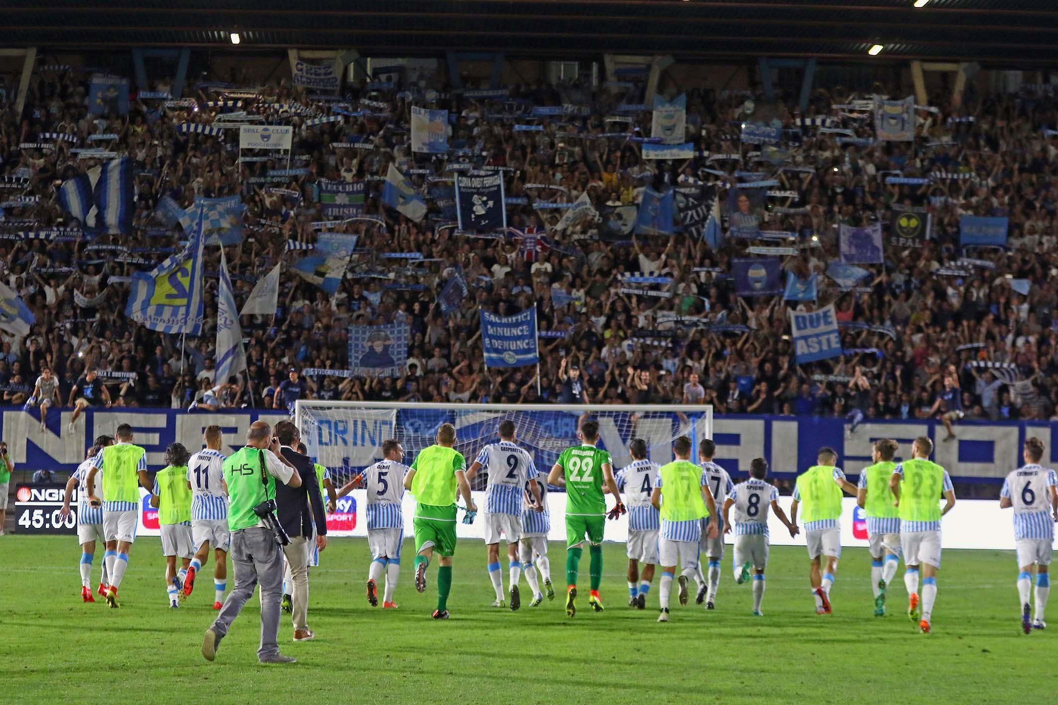 La Spal esulta a fine partita