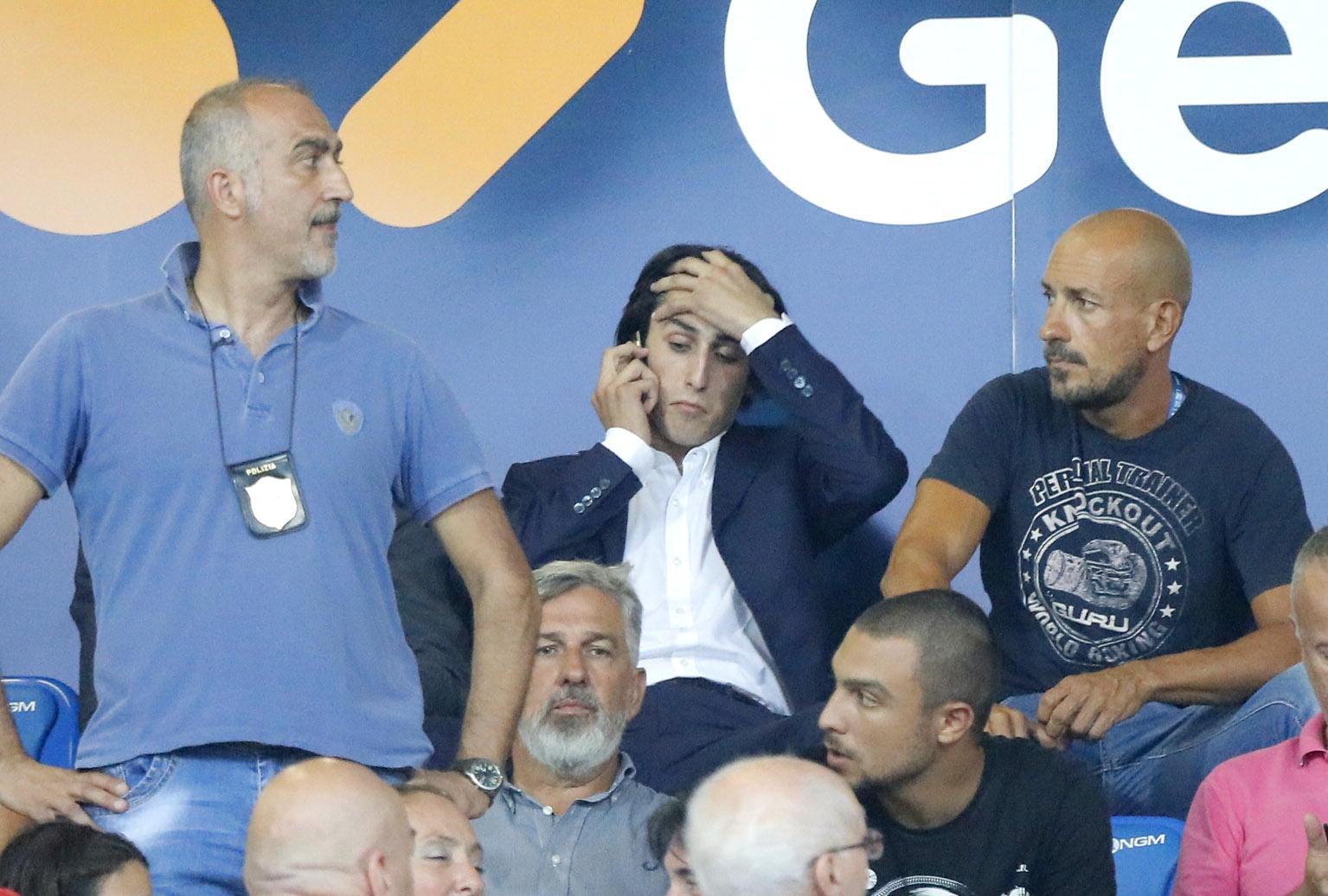 Lorenzo Petroni in tribuna al Castellani