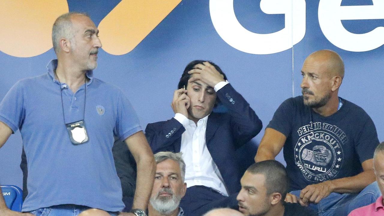 Lorenzo Petroni in tribuna al Castellani