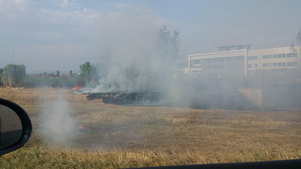 L'incendio a Terrafino (foto d'archivio)