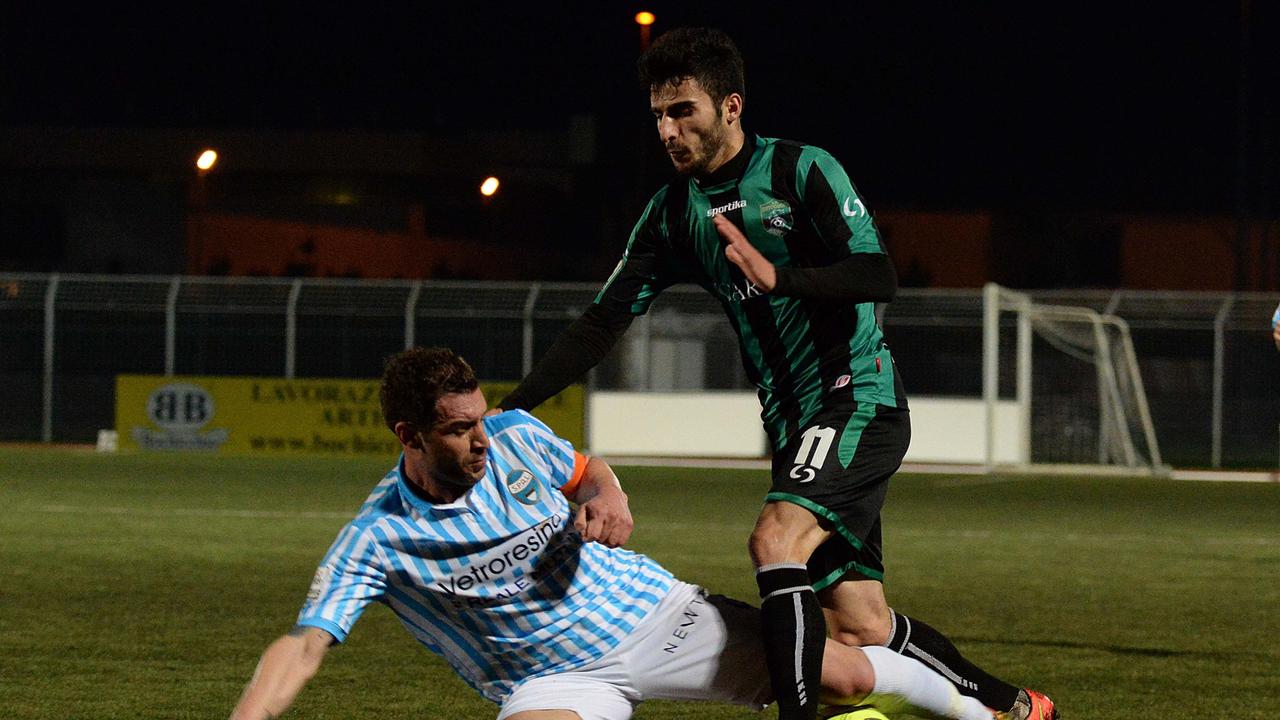 L'attaccante del Tuttocuoio Irakli Shekiladze (Foto Franco Silvi)