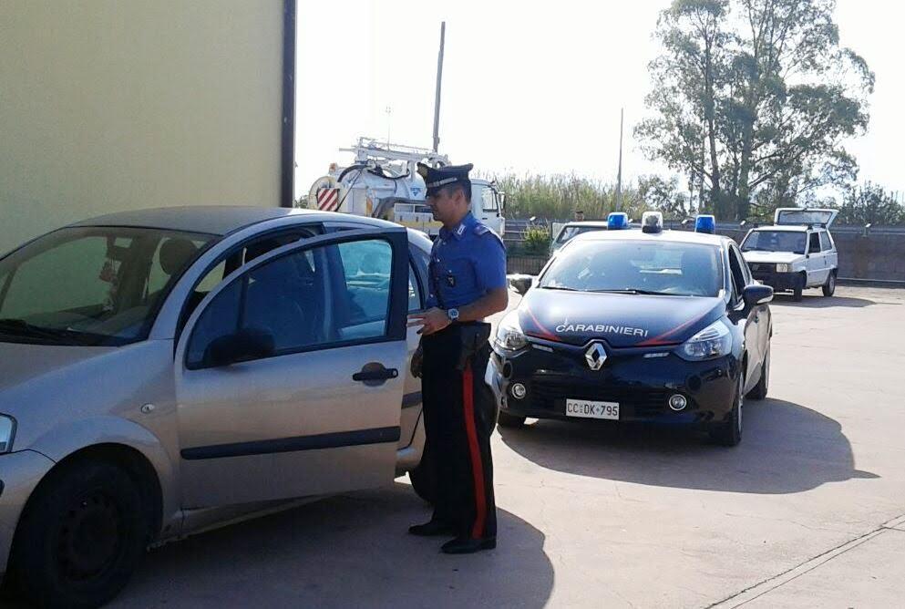 L'auto sulla quale il topo 'auto ha dimenticato il foglio del primo arresto (Onnis)
