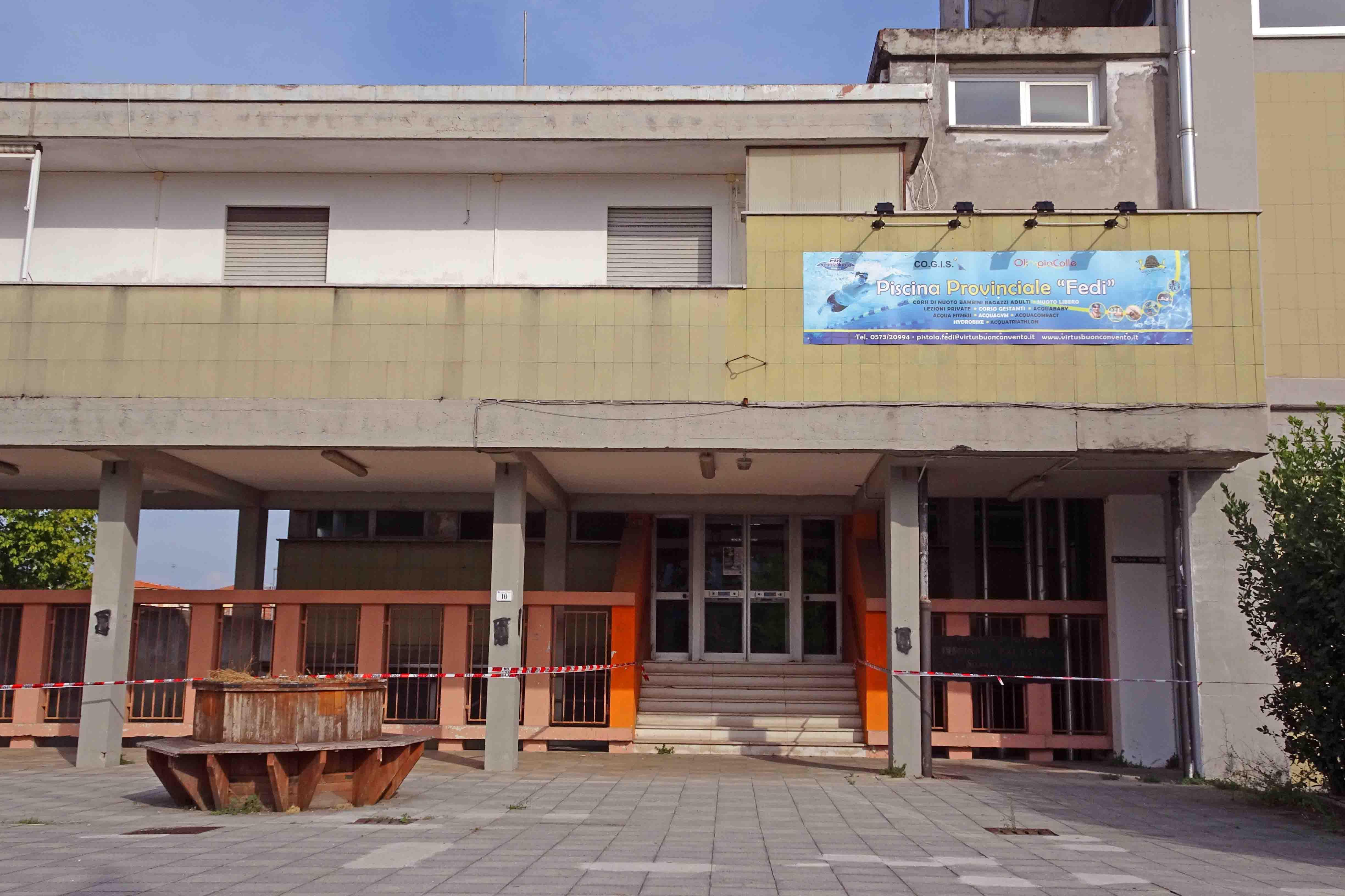 L'impianto sportivo Fedi, che ospita la palestra e piscina provinciale (foto Gori)