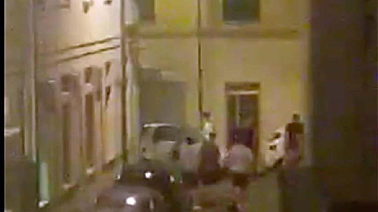 Un fermo immagine del video sulla movida notturna in centro