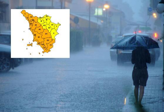 Toscana, forti piogge in arrivo: scatta l'allerta meteo arancione 