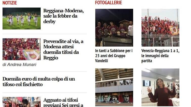 Il mondo della Reggiana a portata di clic