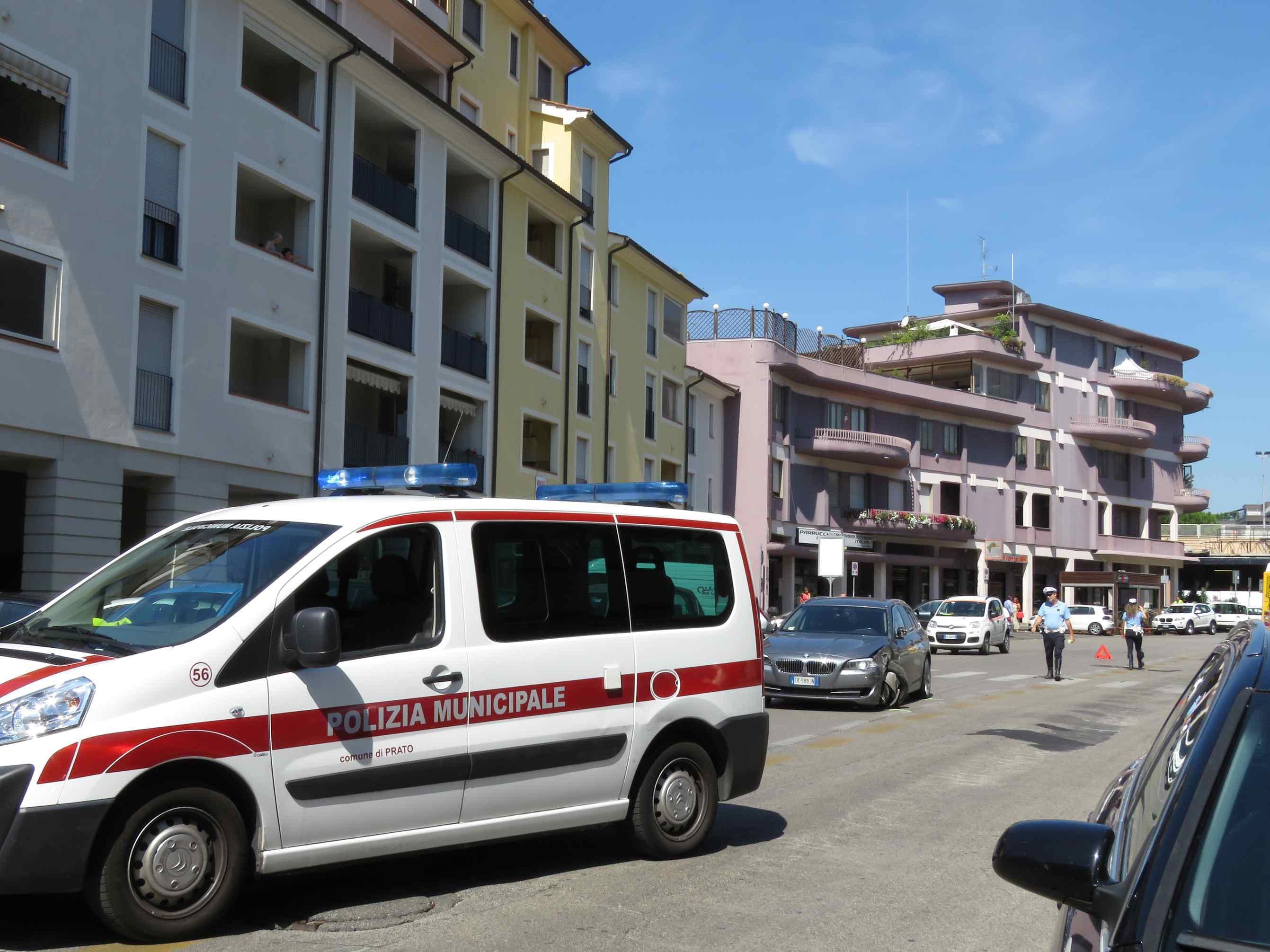 Una pattuglia della Polizia municipale