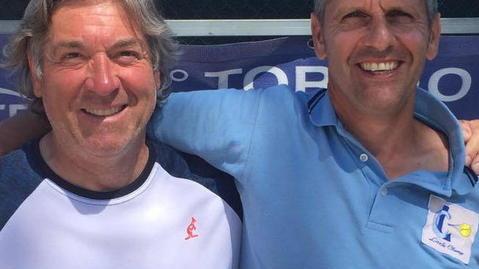 Tennis in piazza con Rossetti e Del Soldato