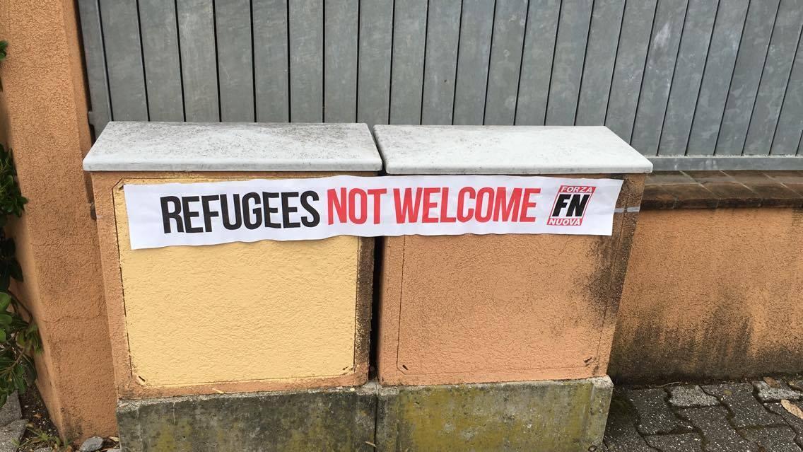 I manifesti di Forza Nuova comparsi nella notte a Pozzi
