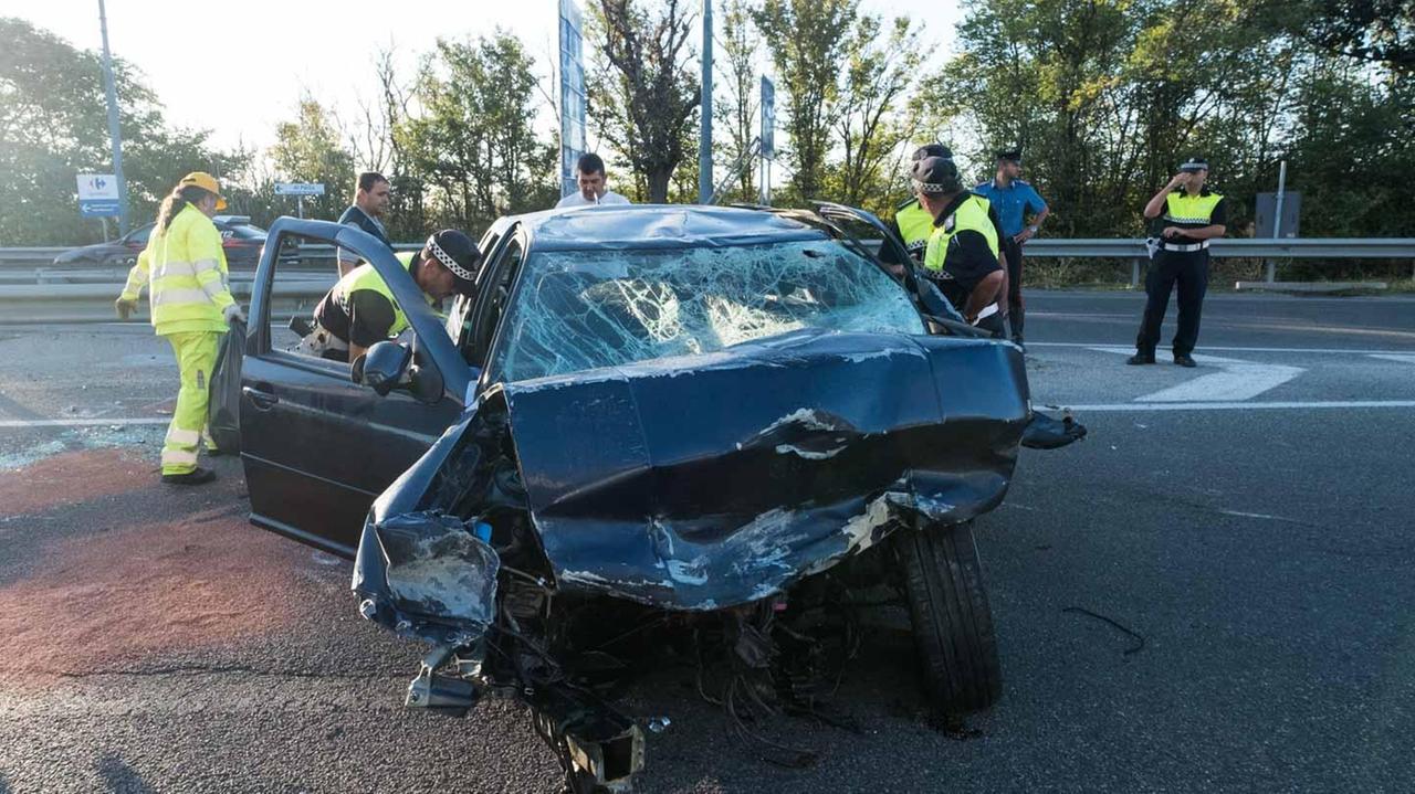L'incidente mortale di viale Marconi a Is Pontis Paris (foto Mario Rosas)