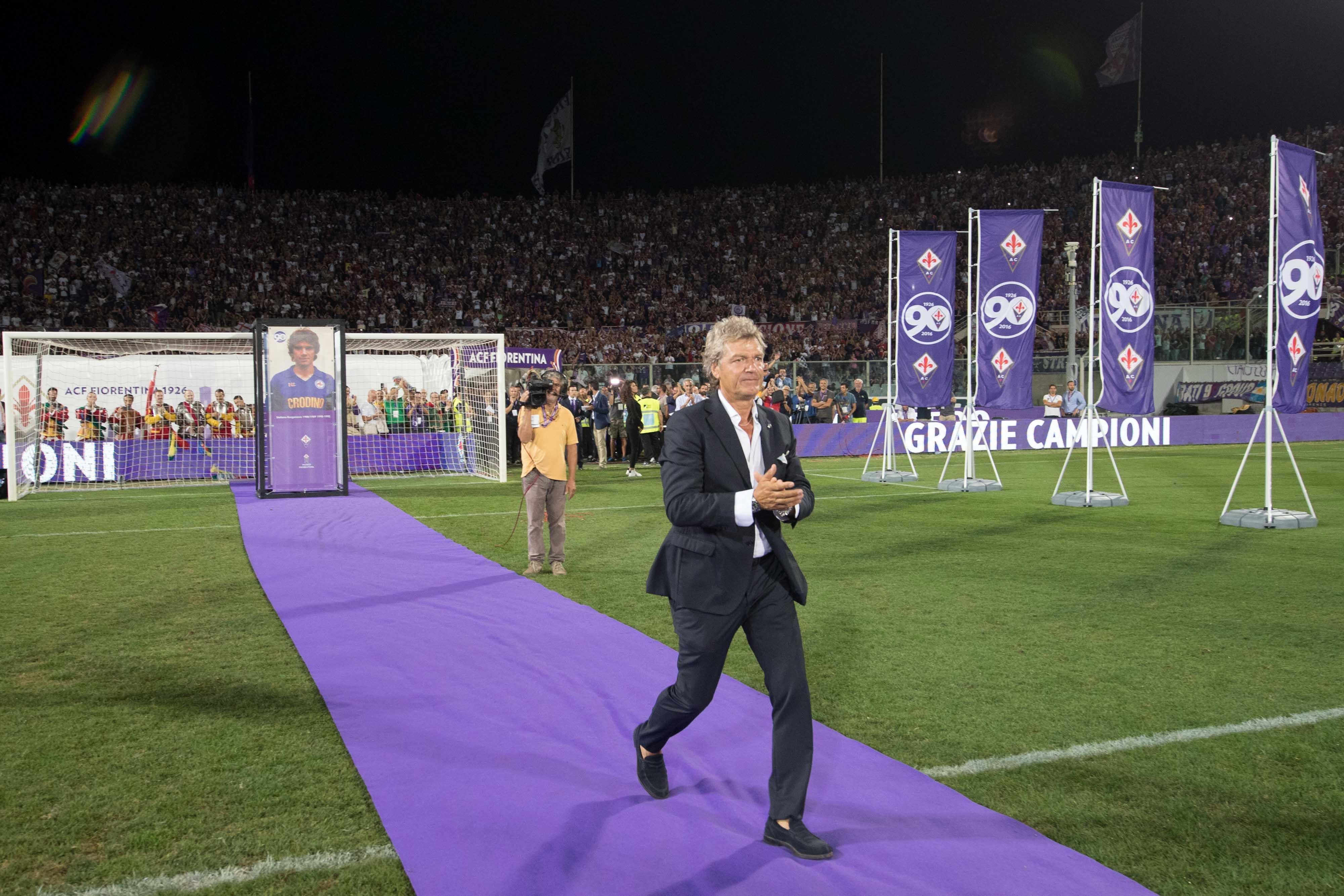 Giancarlo Antognoni durante la festa per i 90 anni della Fiorentina  