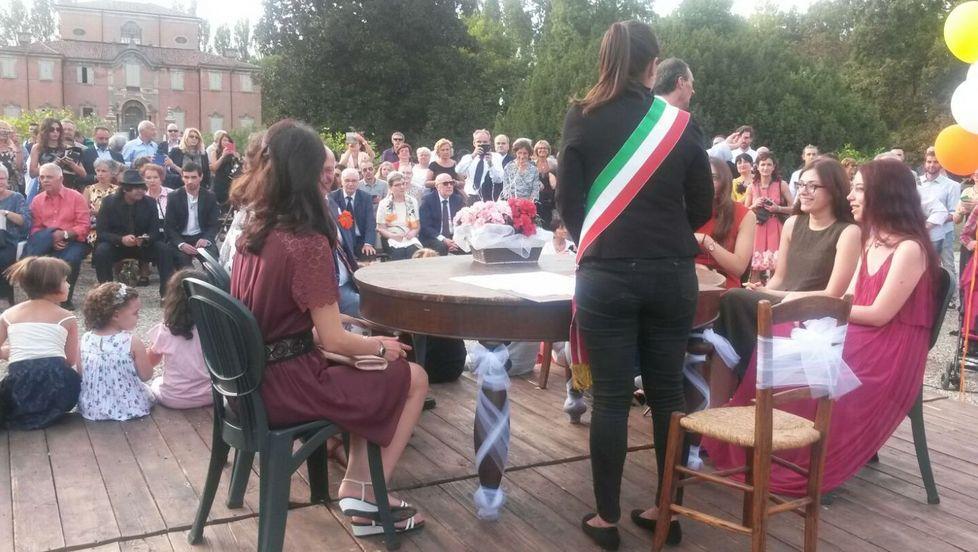 Castelfranco ha celebrato la prima unione civile tra uomini