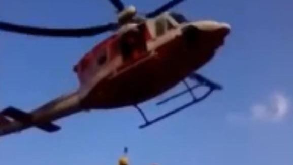 Salvataggio con elicottero a Cumpoltitu 