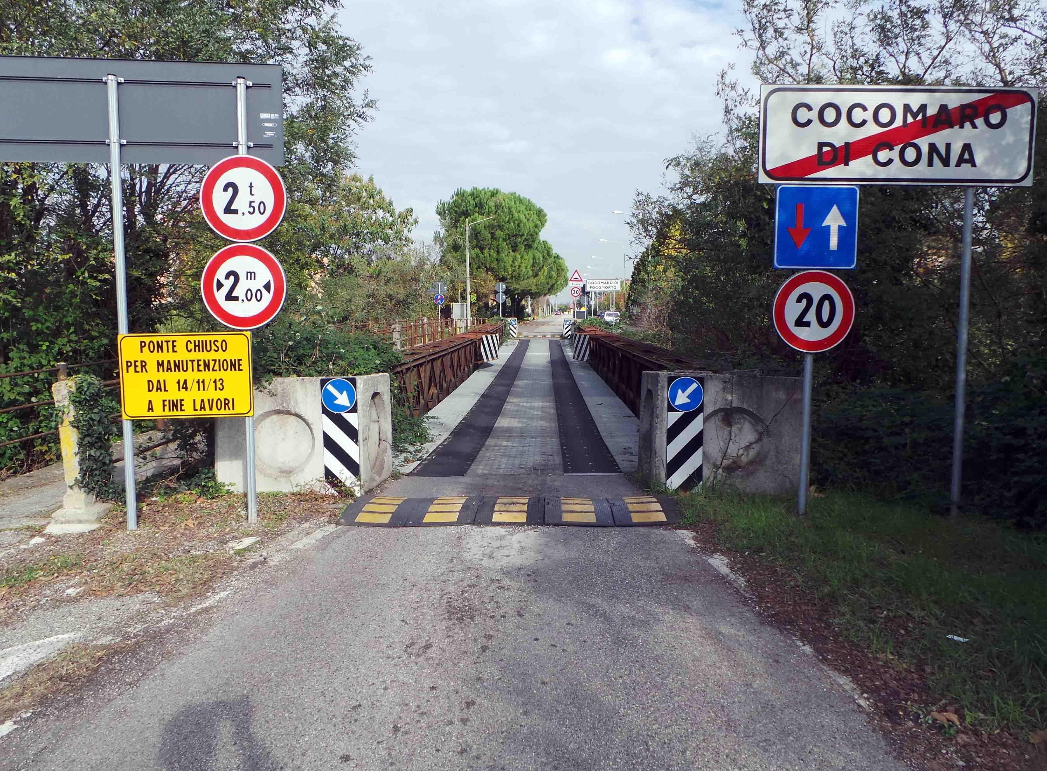 Il ponte bailey a Cocomaro di Cona