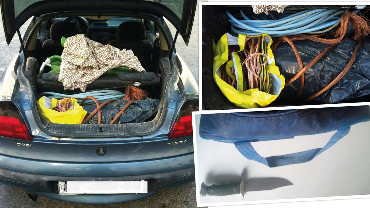 Il rame recuperato dalla squadra mobile della polizia alla Valle Benedetta