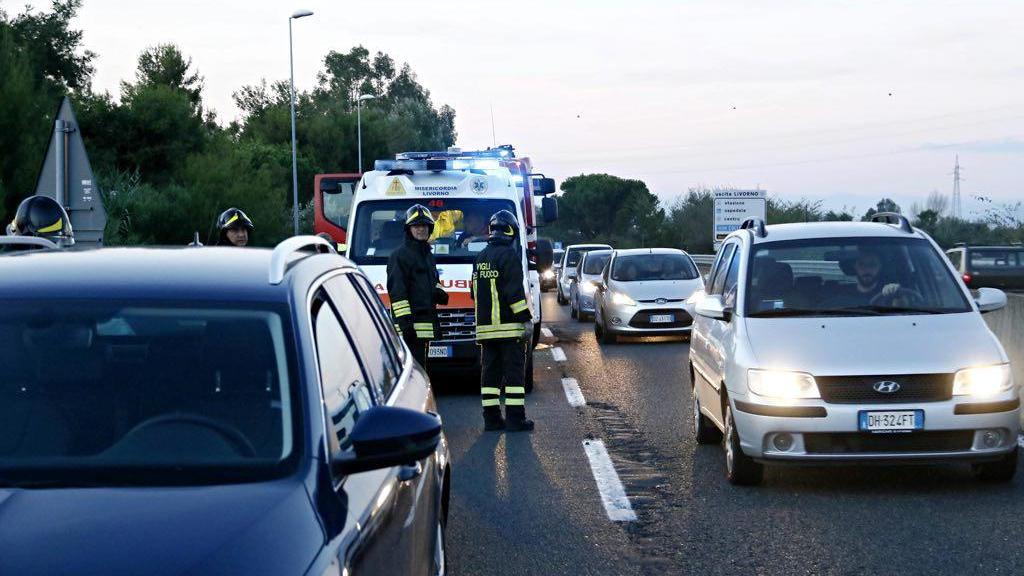 L'incidente sulla Variante (Marzi/Pentafoto)