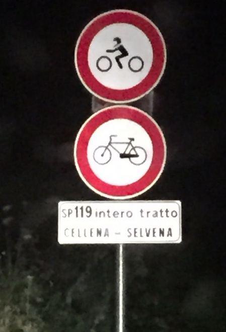 Strade ko, la Provincia le chiude alle bici 