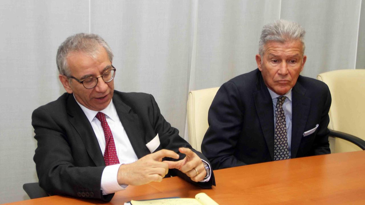 I vertici Carife/good bank: il presidente Nicastro e l'ad Capitanio
