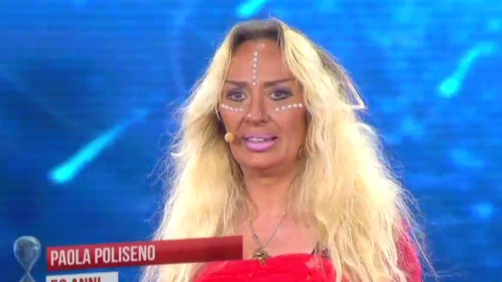 Patrizia Poliseno durante la trasmissione su Canale 5