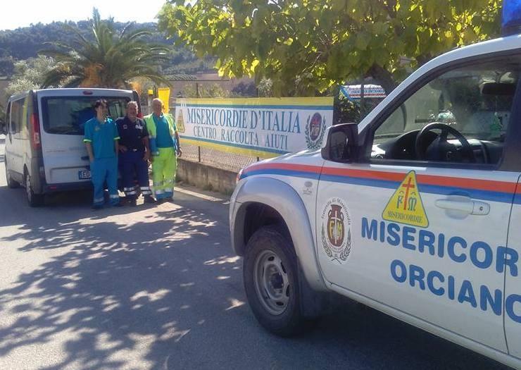La Misericordia e i tecnici del Comune in aiuto dei terremotati