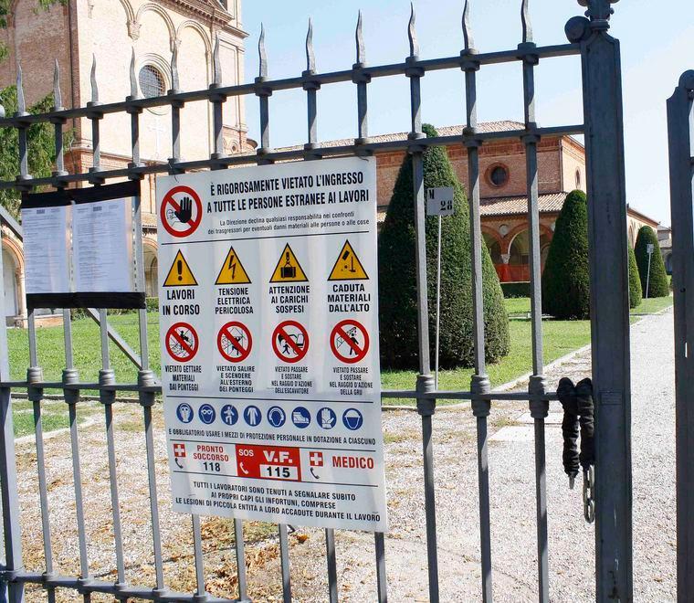 Aperto alla Certosa il cantiere post sisma 