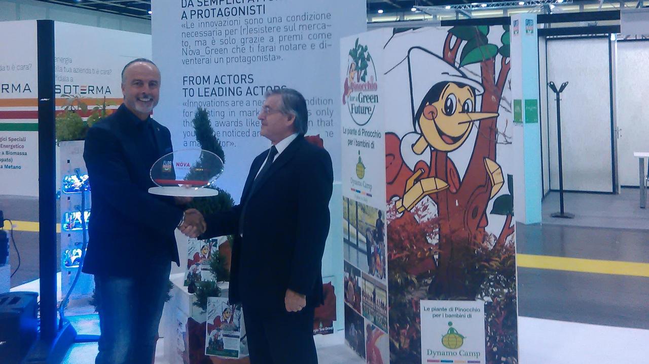 Pinocchio testimonial delle piante Giorgio Tesi: premiata l'idea alla Flormart di Padova