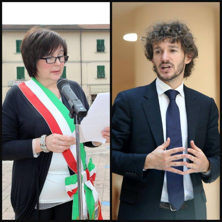 Il sindaco di Pieve Gilda Diolaiuti e il deputato Pd Edoardo Fanucci