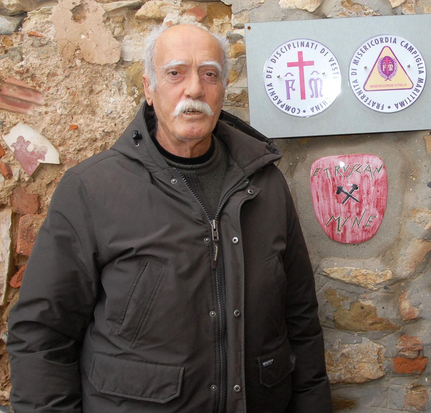 Leandro Paladini dal 1994 era governatore della Misericordia di Campiglia (PaBar)