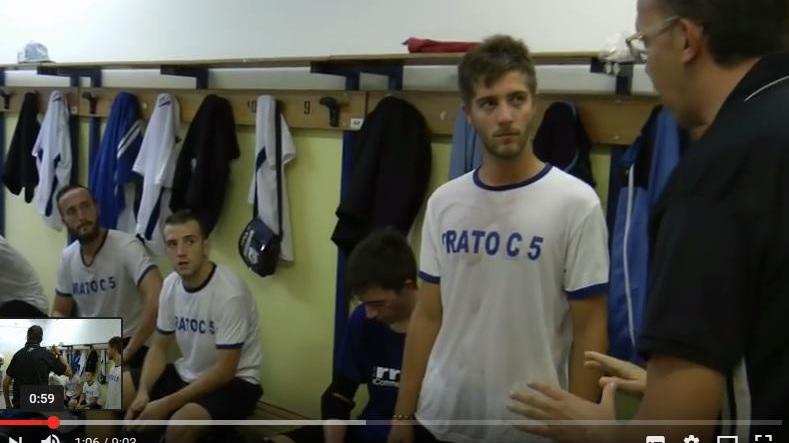 Un momento del video del Prato calcio a 5