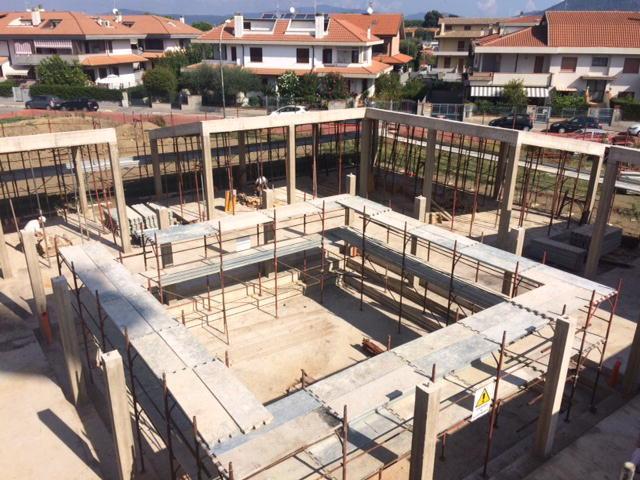 Il cantiere della nuova chiesa