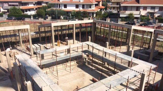Il cantiere della nuova chiesa